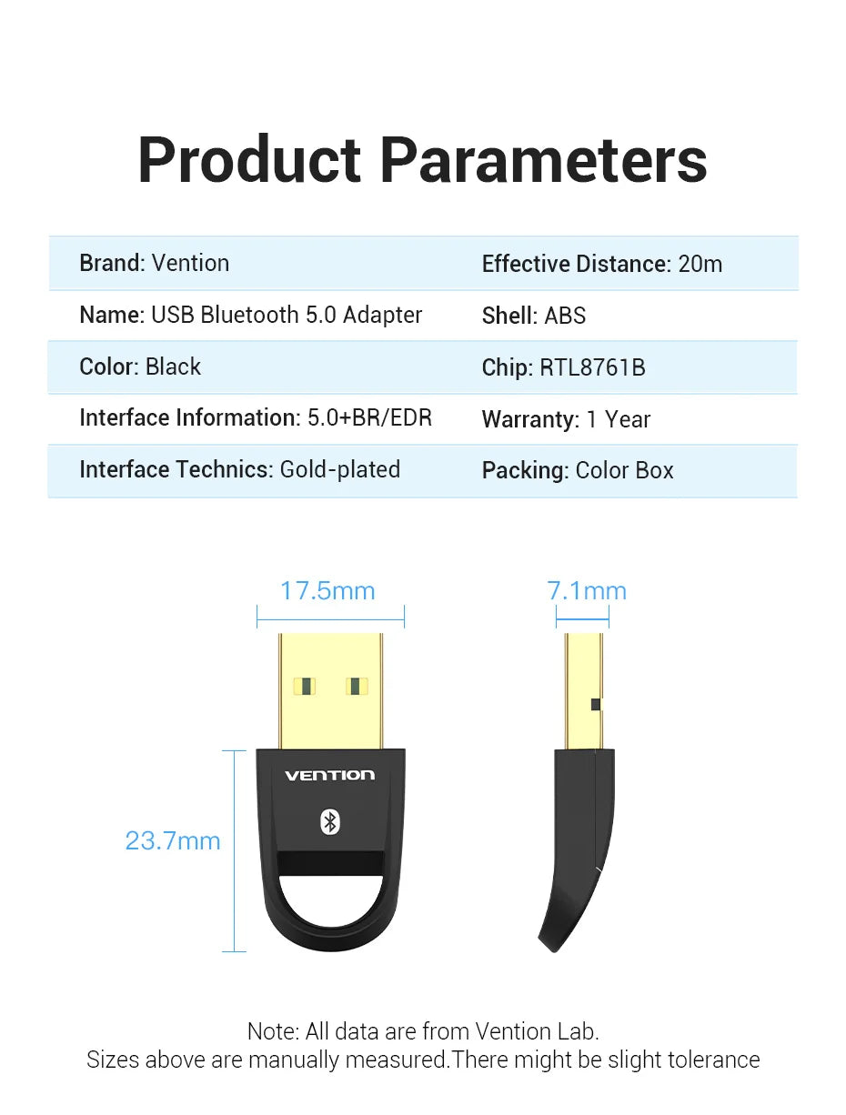 VENTION USB Bluetooth 5.0 Adapter