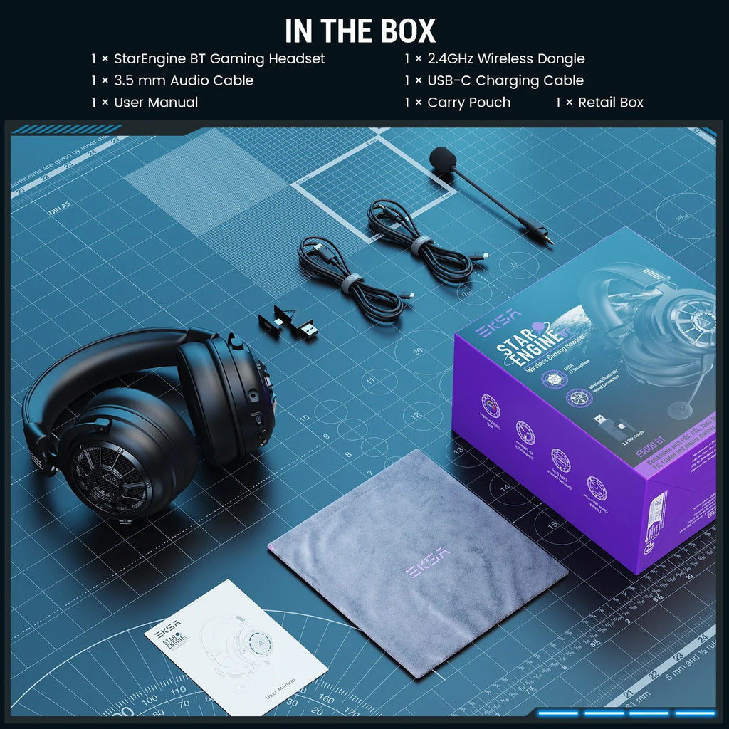 EKSA E5000 StarEngine Bluetooth Wireless Gaming Headset