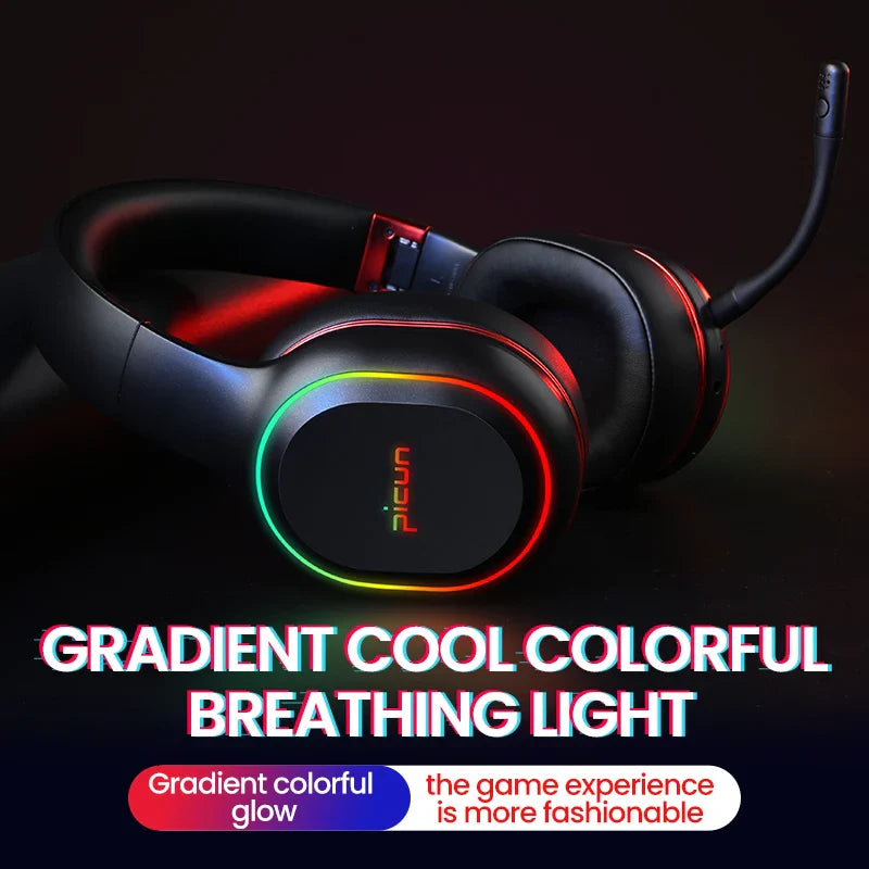 PICUN P80X RGB Bluetooth Wireless Gaming Headset