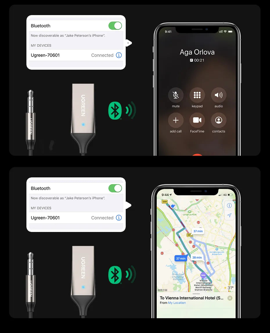 UGREEN CM309 USB to Aux Bluetooth 5.3 Adapter