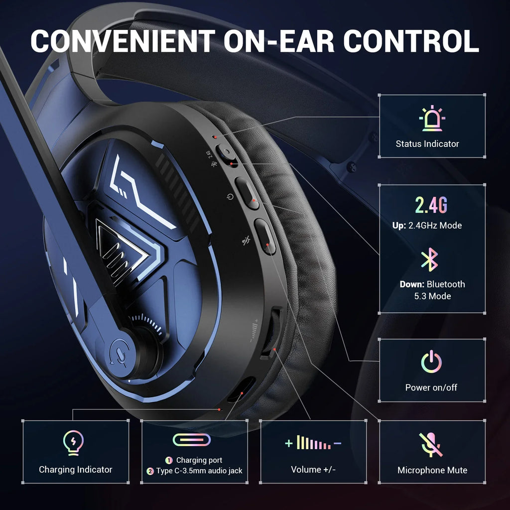 EKSA E5 Bluetooth Wireless Gaming Headset