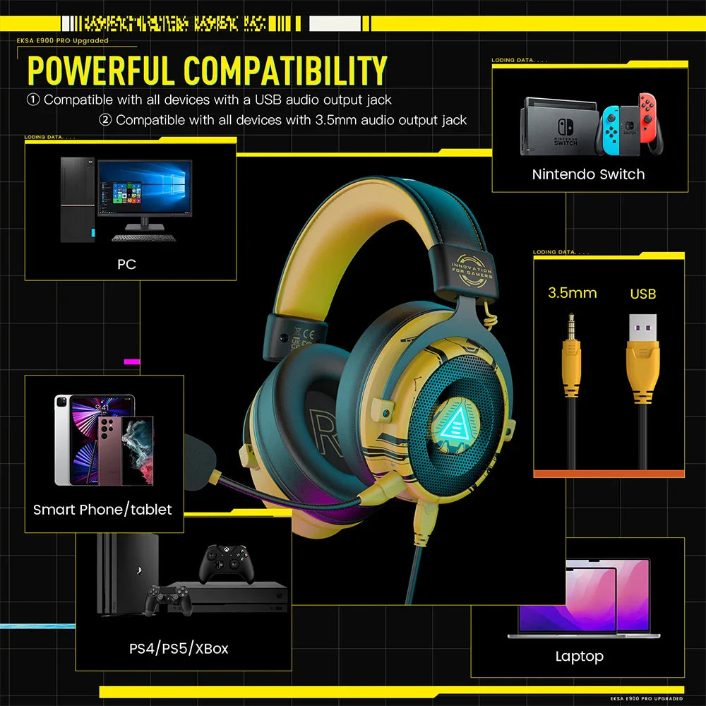 EKSA E900 Pro 2in1 Wired Gaming Headset