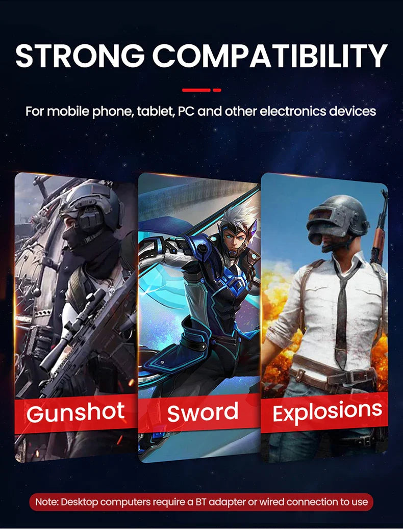 PICUN P80X RGB Bluetooth Wireless Gaming Headset