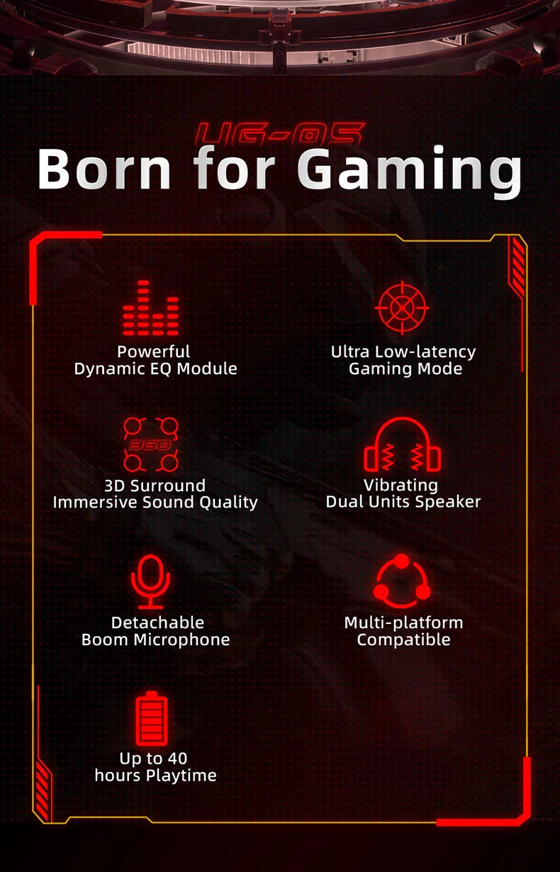 KOFIRE GL-05 Professional Wireless Gaming Headset