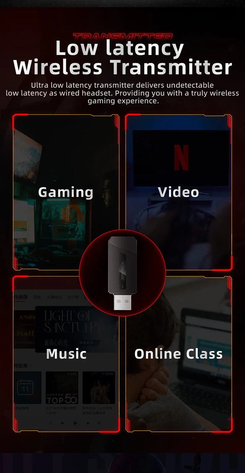 KOFIRE GL-05 Professional Wireless Gaming Headset