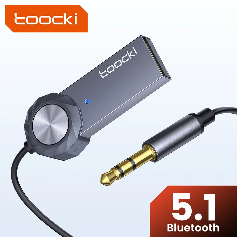 TOOCKI BT01 USB to Aux Bluetooth 5.1 Adapter