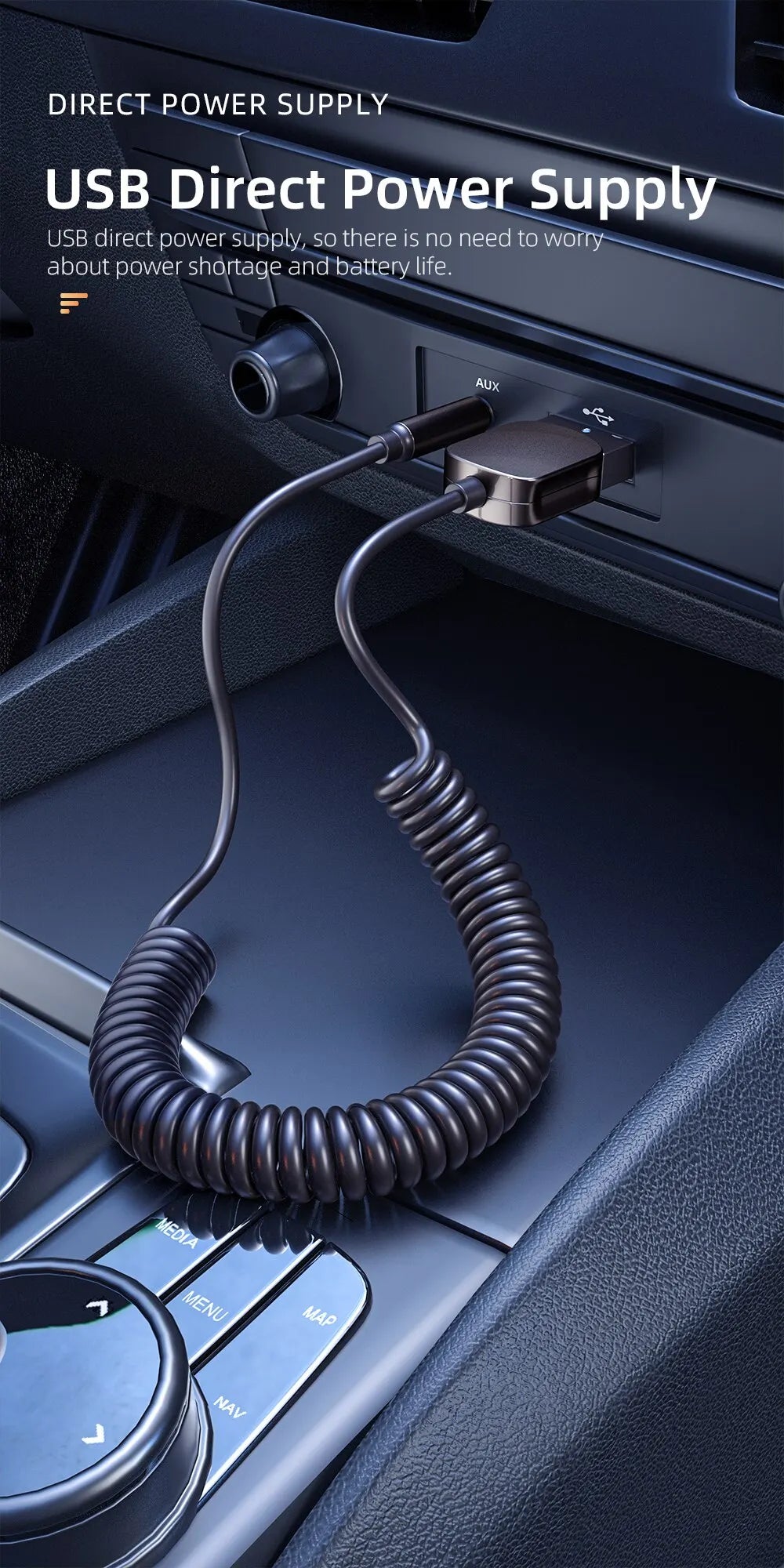 ESSAGER EB01 Aux Bluetooth 5.0 USB Adapter