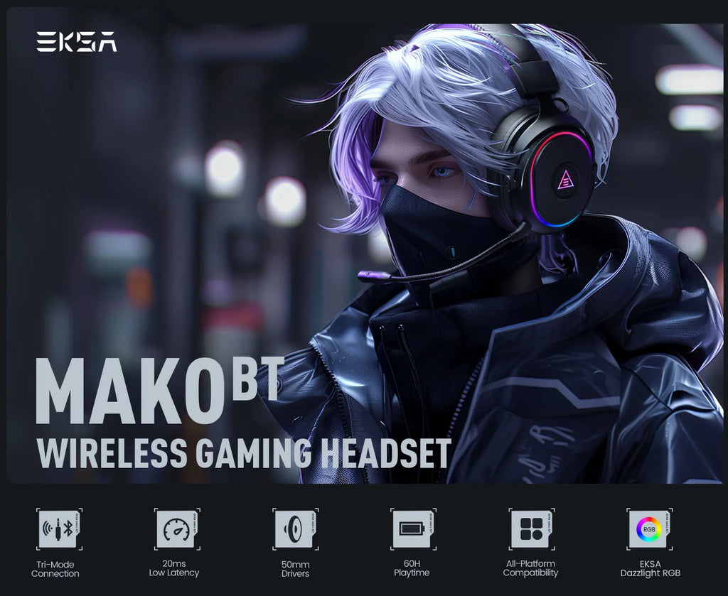 EKSA Mako Bluetooth Wireless Gaming Headset