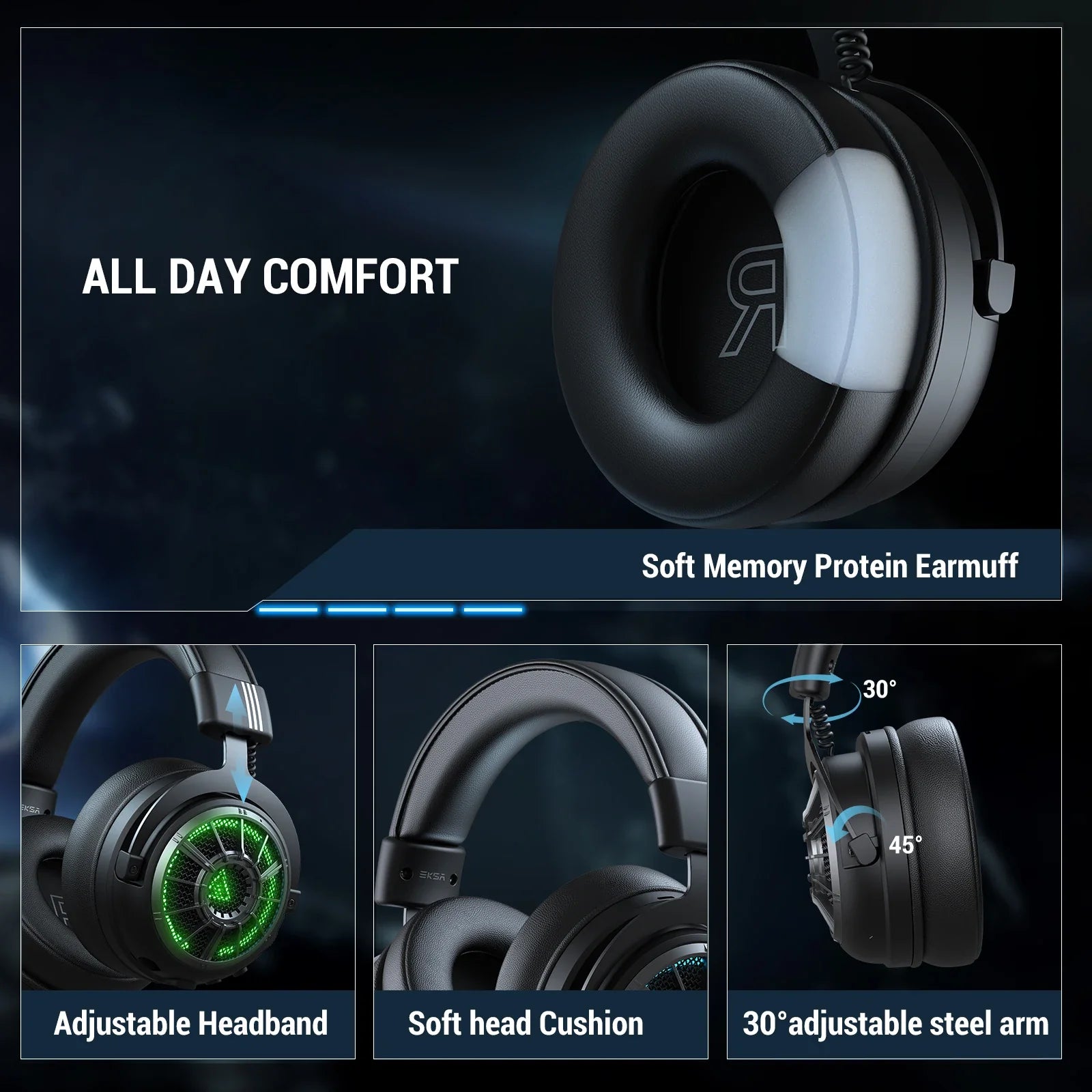 EKSA E5000 StarEngine Bluetooth Wireless Gaming Headset