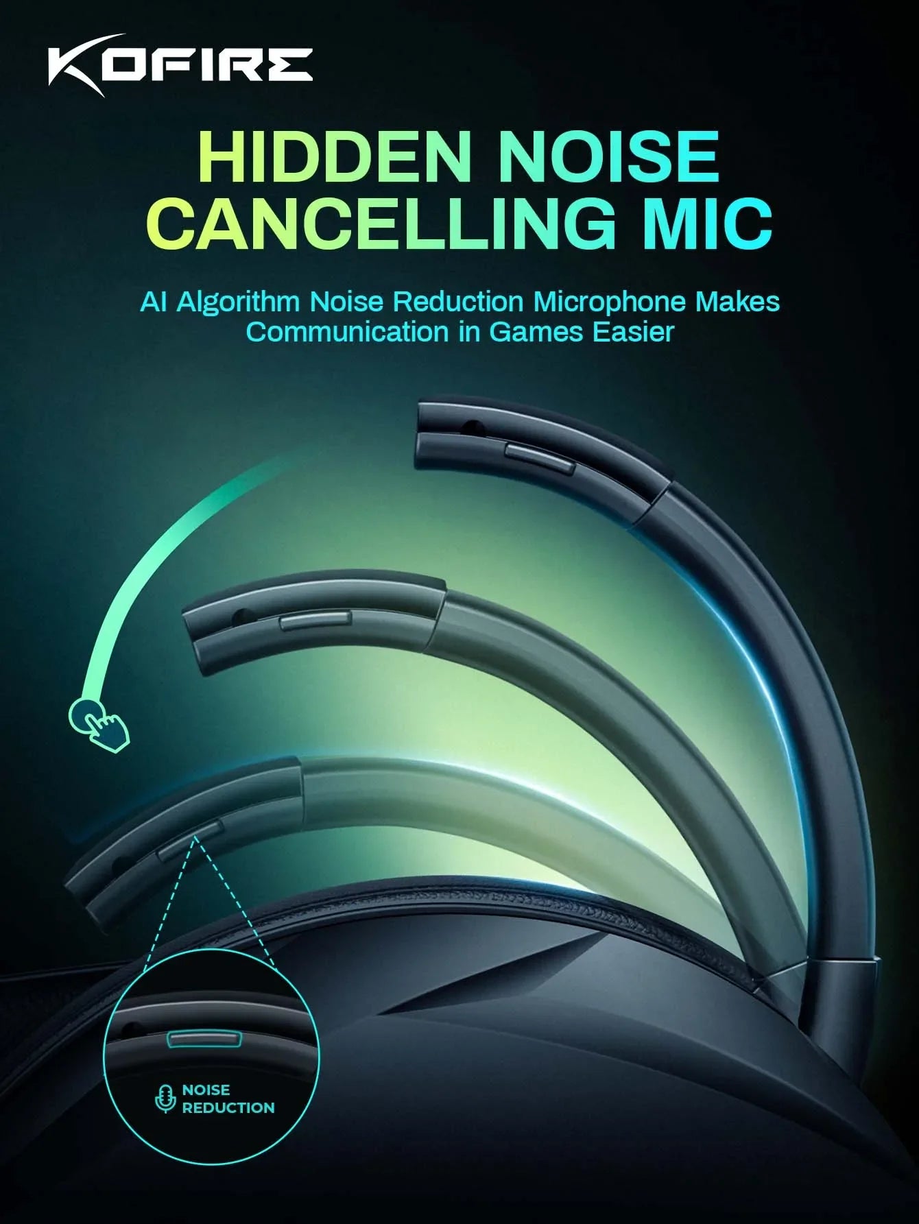 KOFIRE UG-06 RGB Bluetooth Wireless Gaming Headset