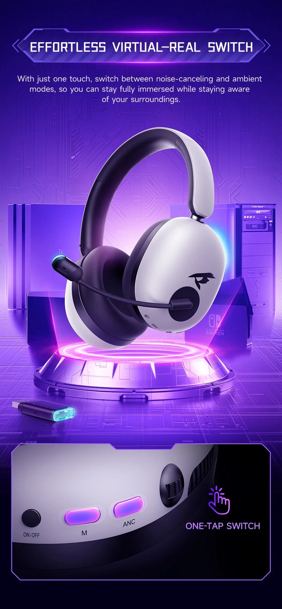 PICUN UG-10A ANC Wireless Gaming Headset