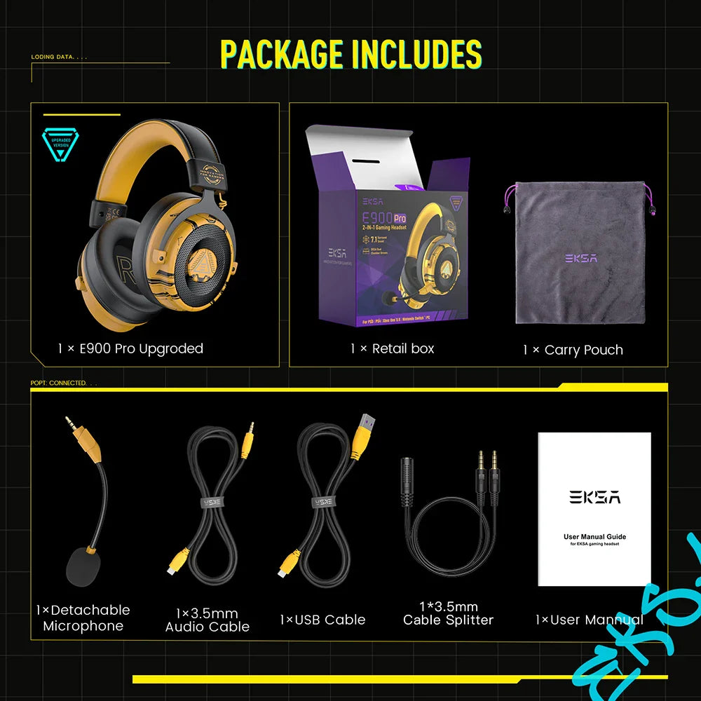 EKSA E900 Pro 2in1 Wired Gaming Headset