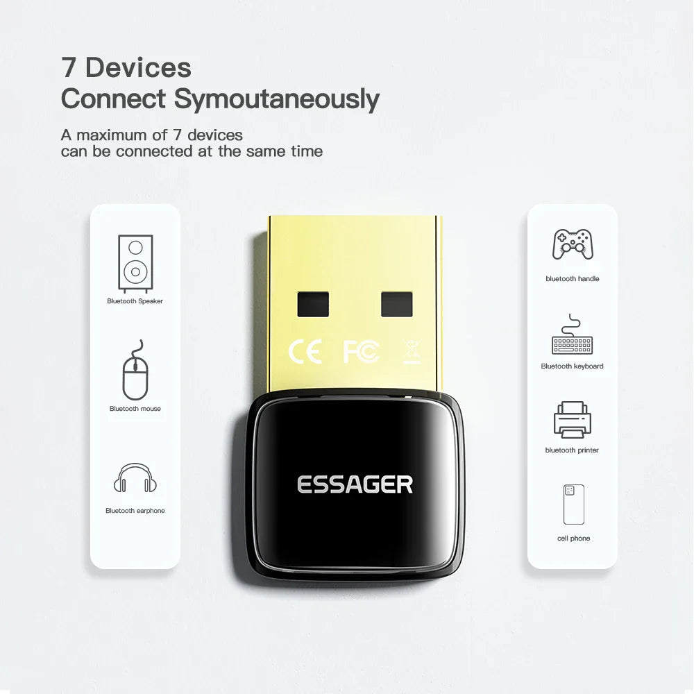 ESSAGER BT06 Bluetooth 5.0 USB Adapter
