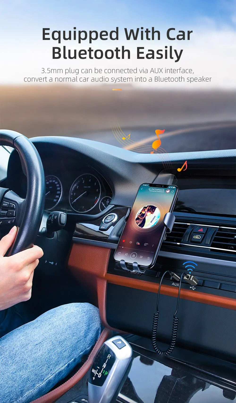 ESSAGER EB01 Aux Bluetooth 5.0 USB Adapter