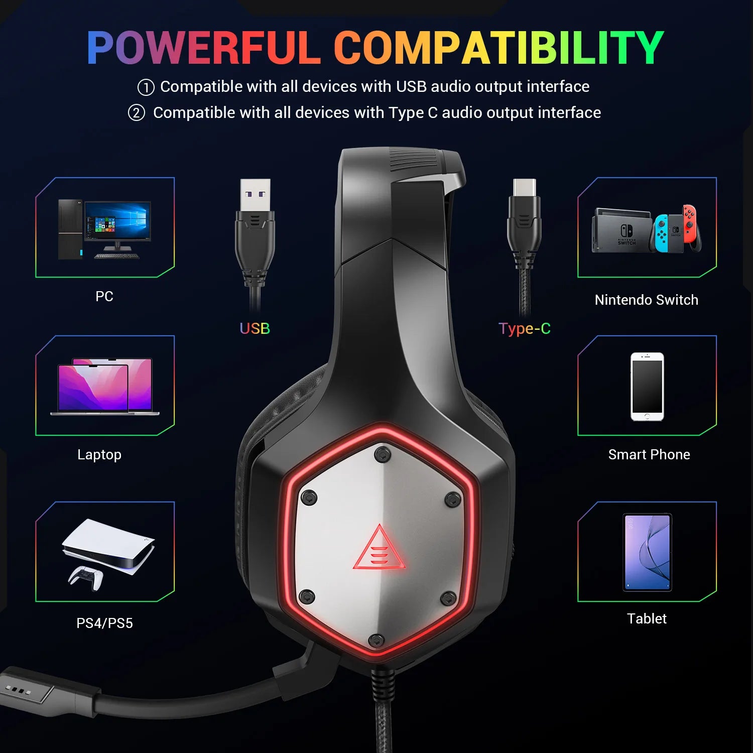 EKSA E1000 V2 2in1 Wired Gaming Headset