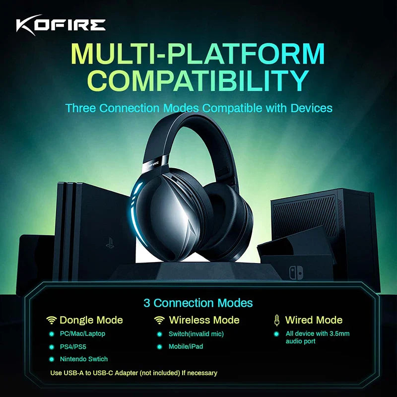 KOFIRE UG-06 RGB Bluetooth Wireless Gaming Headset