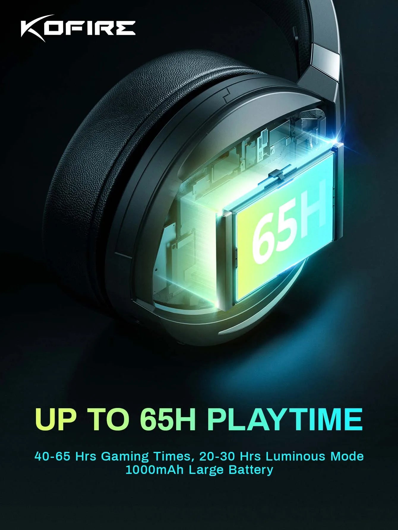 KOFIRE UG-06 RGB Bluetooth Wireless Gaming Headset