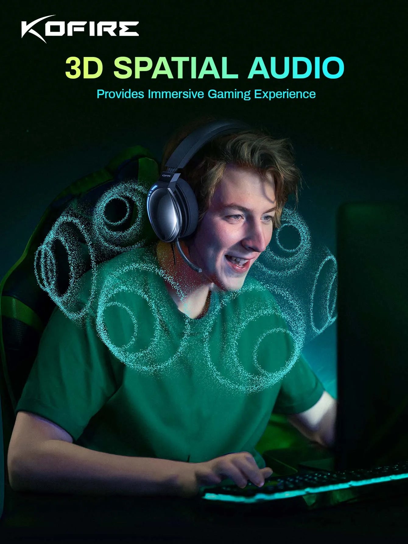 KOFIRE UG-06 RGB Bluetooth Wireless Gaming Headset