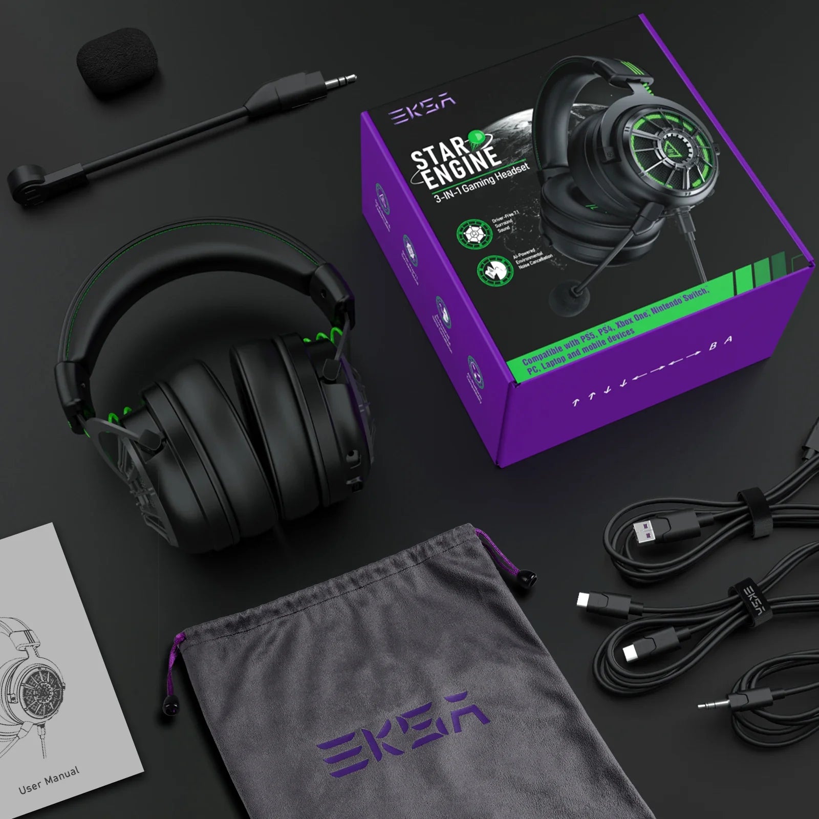 EKSA E5000 StarEngine Pro Wired Gaming Headset