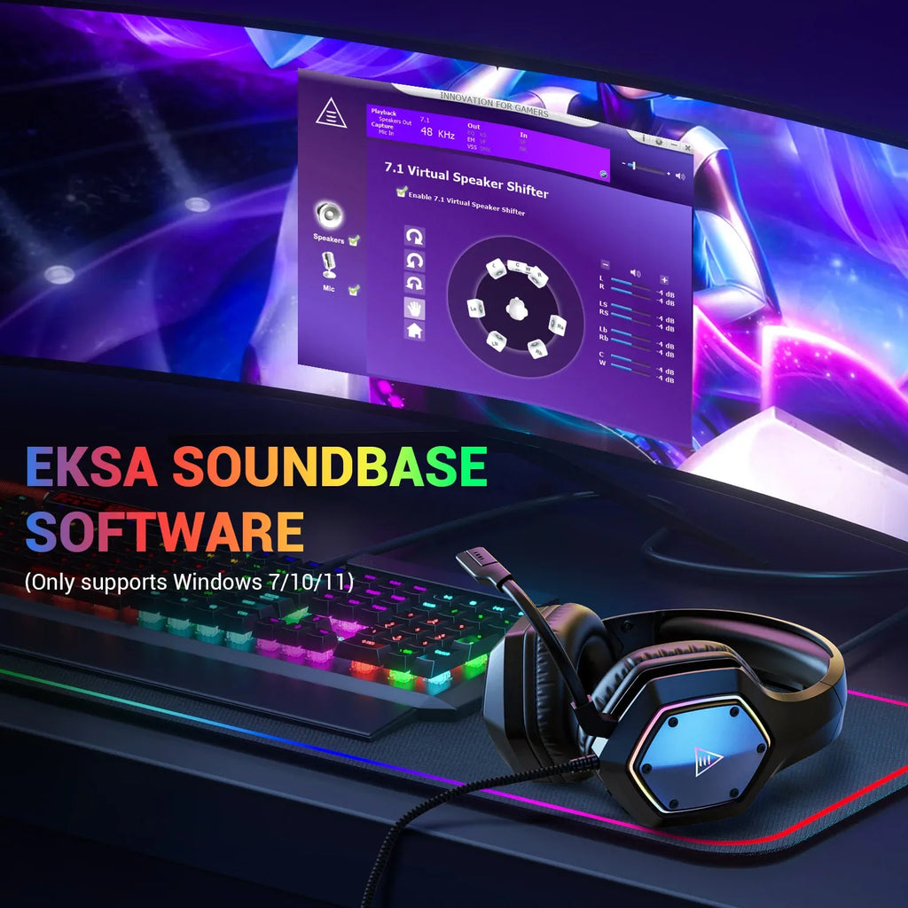 EKSA E1000 V2 2in1 Wired Gaming Headset