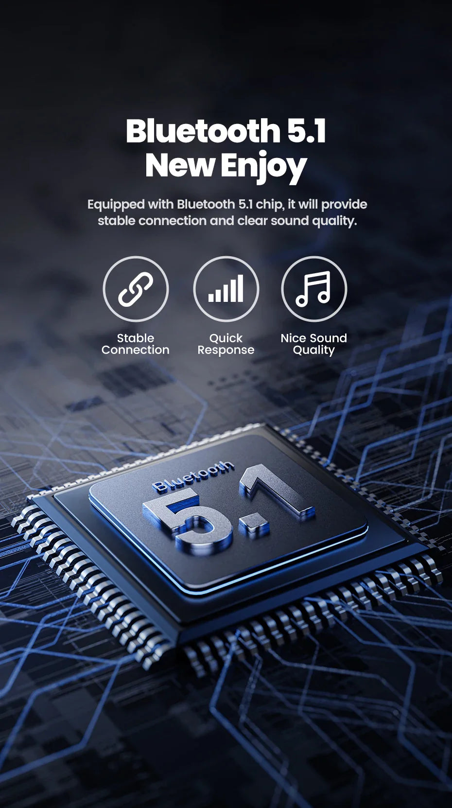 TOOCKI BT01 USB to Aux Bluetooth 5.1 Adapter