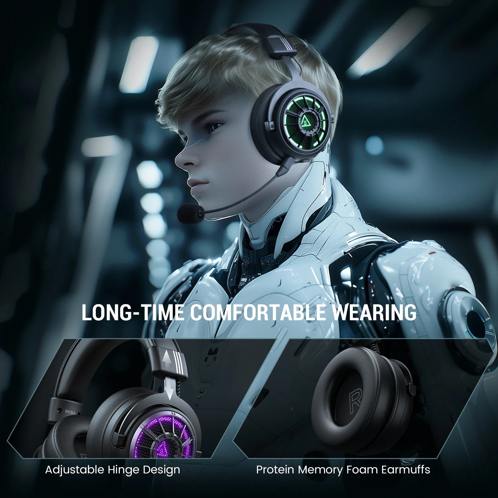 EKSA StarEngine RGB Bluetooth Wireless Gaming Headset