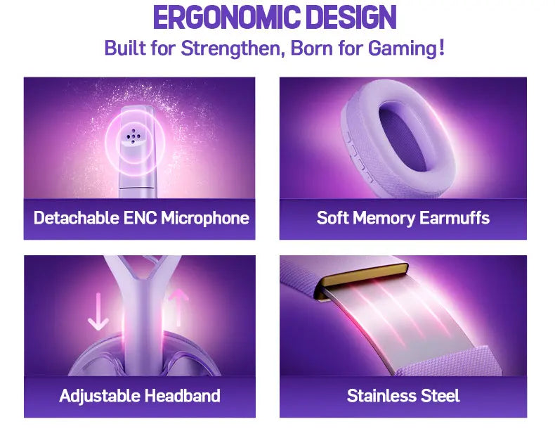 PICUN G1 Surround Sound Wireless Gaming Headset