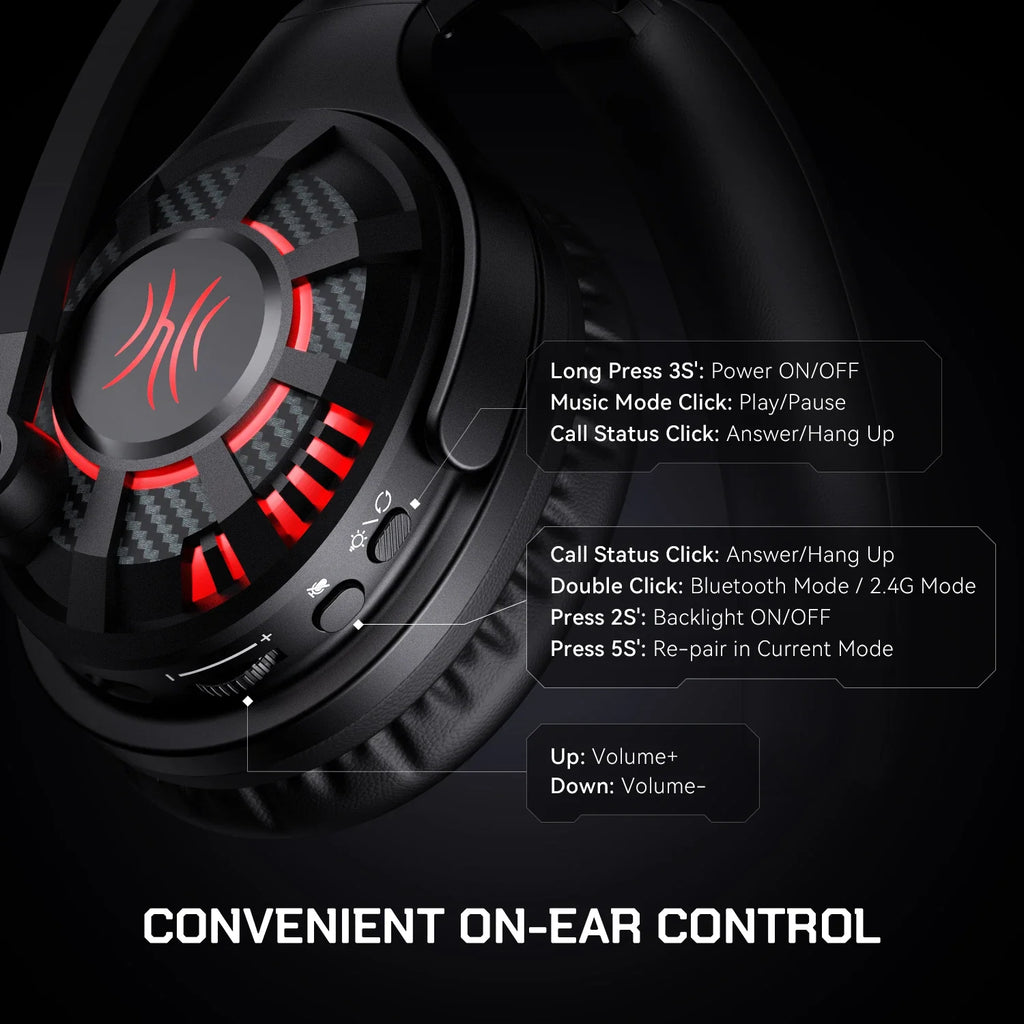 ONEODIO G18BT Bluetooth Wireless Gaming Headset