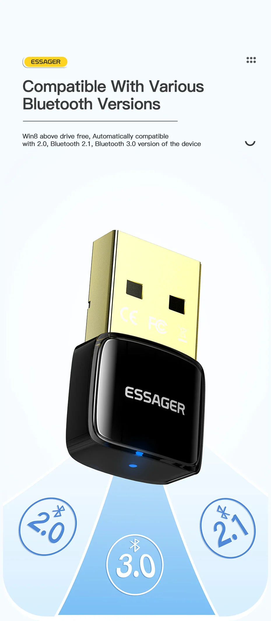 ESSAGER BT06 Bluetooth 5.0 USB Adapter