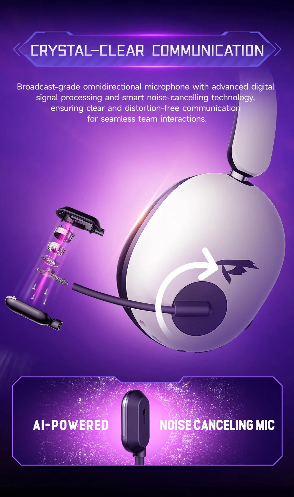 PICUN UG-10A ANC Wireless Gaming Headset