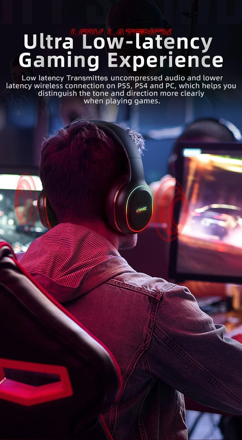 KOFIRE UG-05 RGB Wireless Gaming Headset