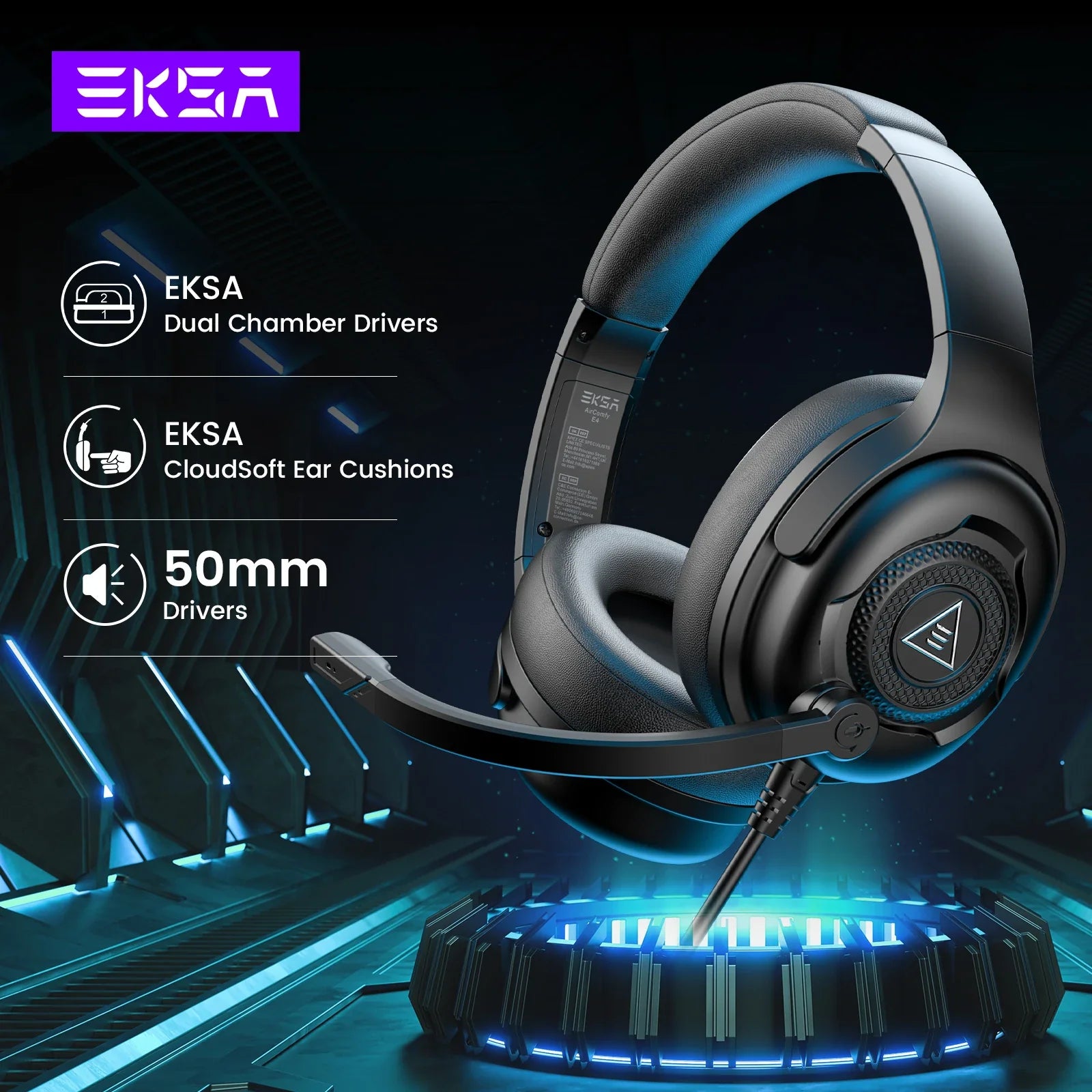 EKSA E4 AirComfy Wired Gaming Headset