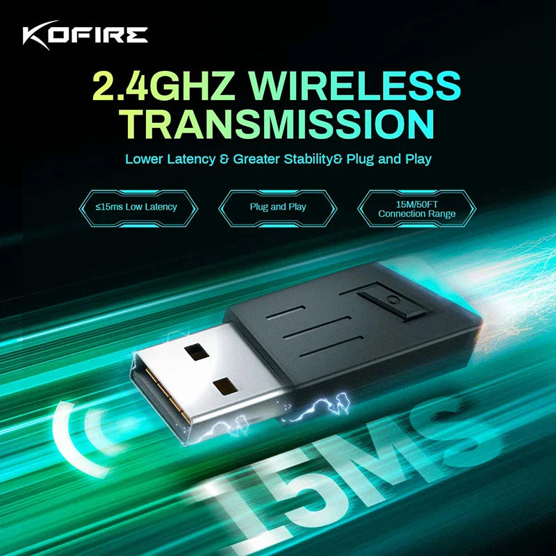 KOFIRE UG-06 RGB Bluetooth Wireless Gaming Headset