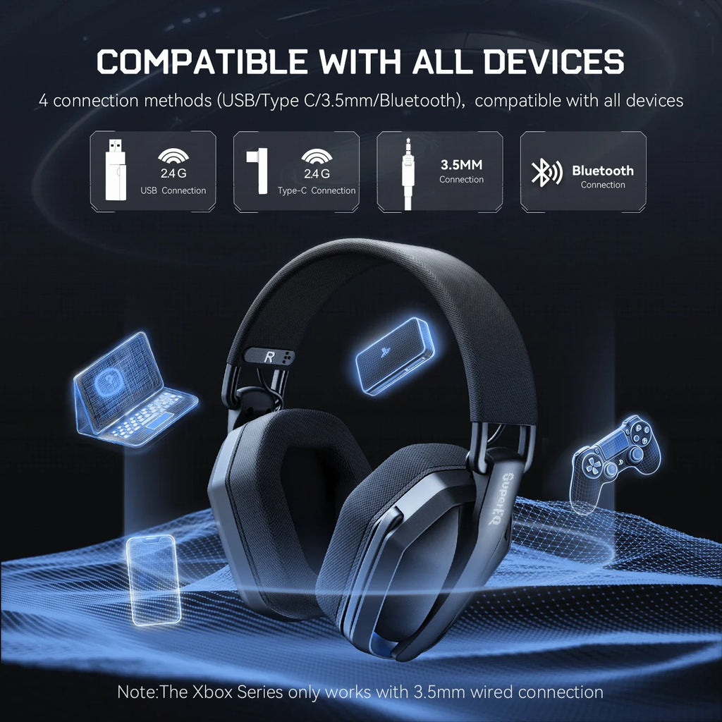 ONEODIO SuperEQ G19BT Bluetooth Wireless Gaming Headset