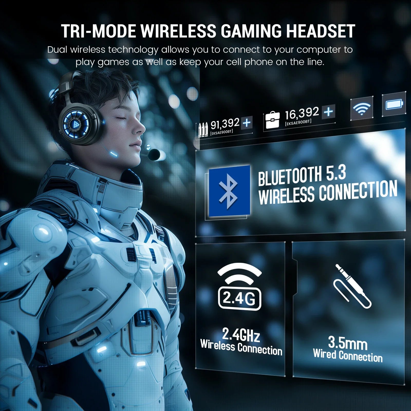 EKSA E5000 StarEngine Bluetooth Wireless Gaming Headset