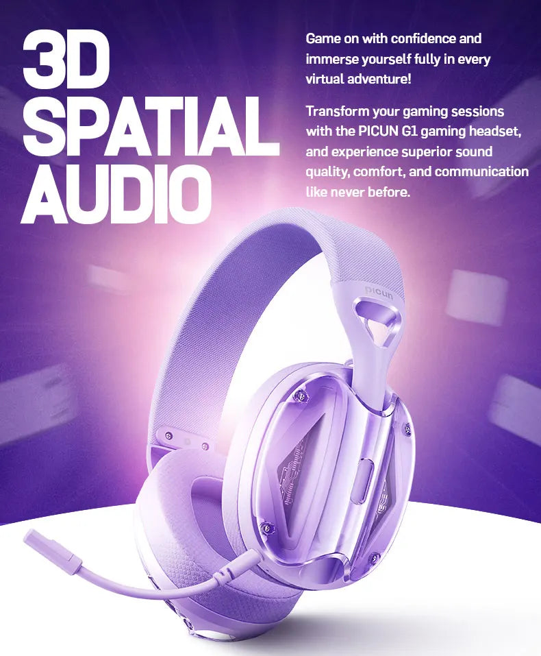 PICUN G1 Surround Sound Wireless Gaming Headset