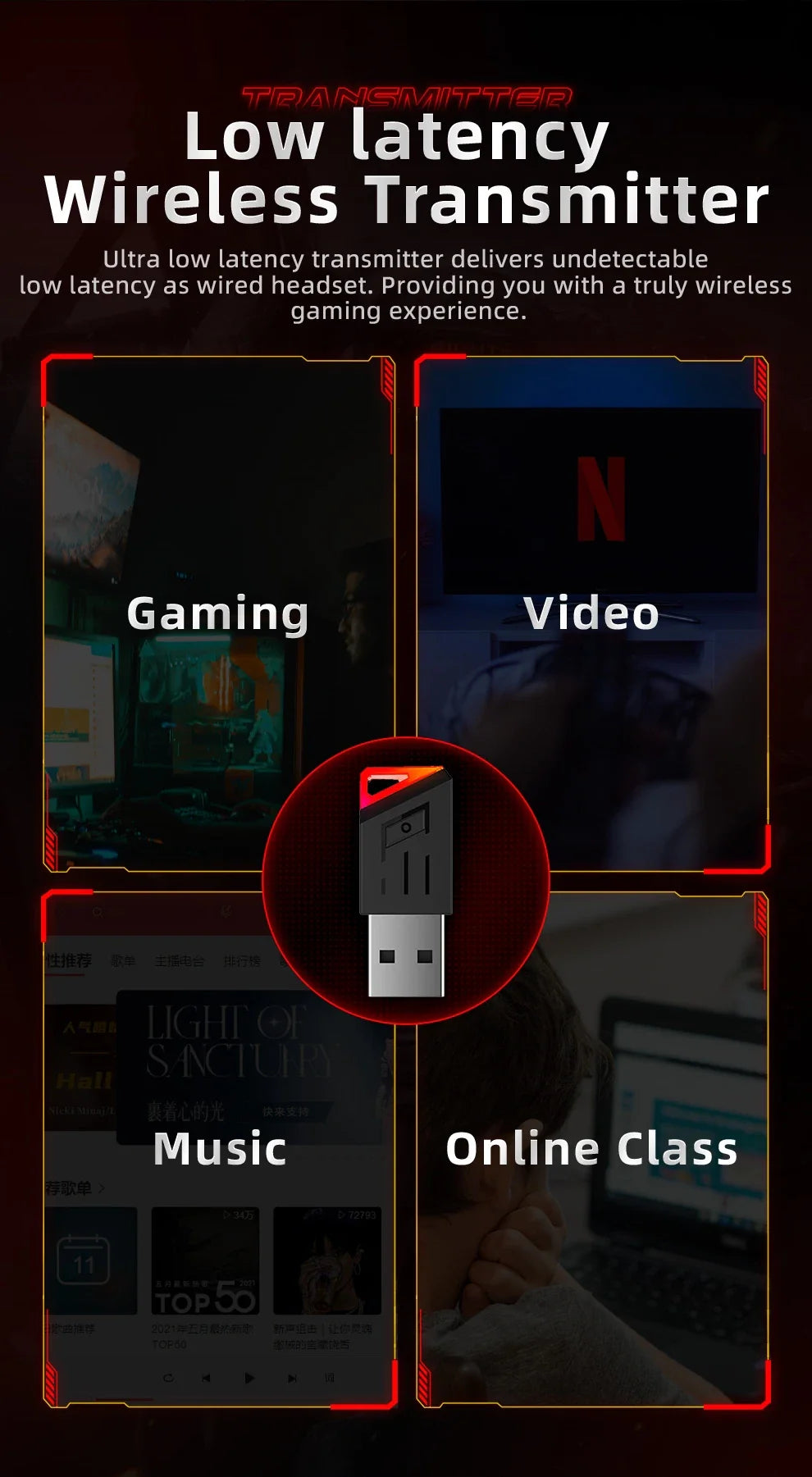 KOFIRE UG-05 RGB Wireless Gaming Headset