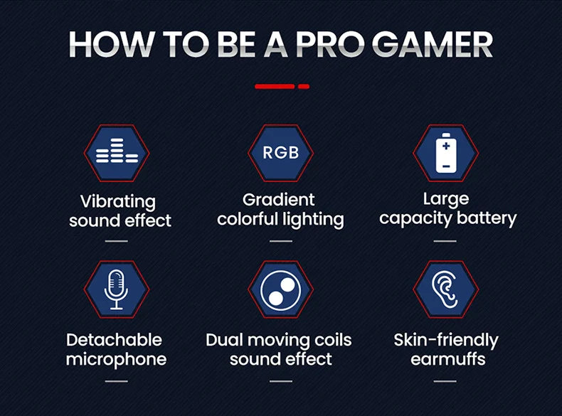 PICUN P80X RGB Bluetooth Wireless Gaming Headset