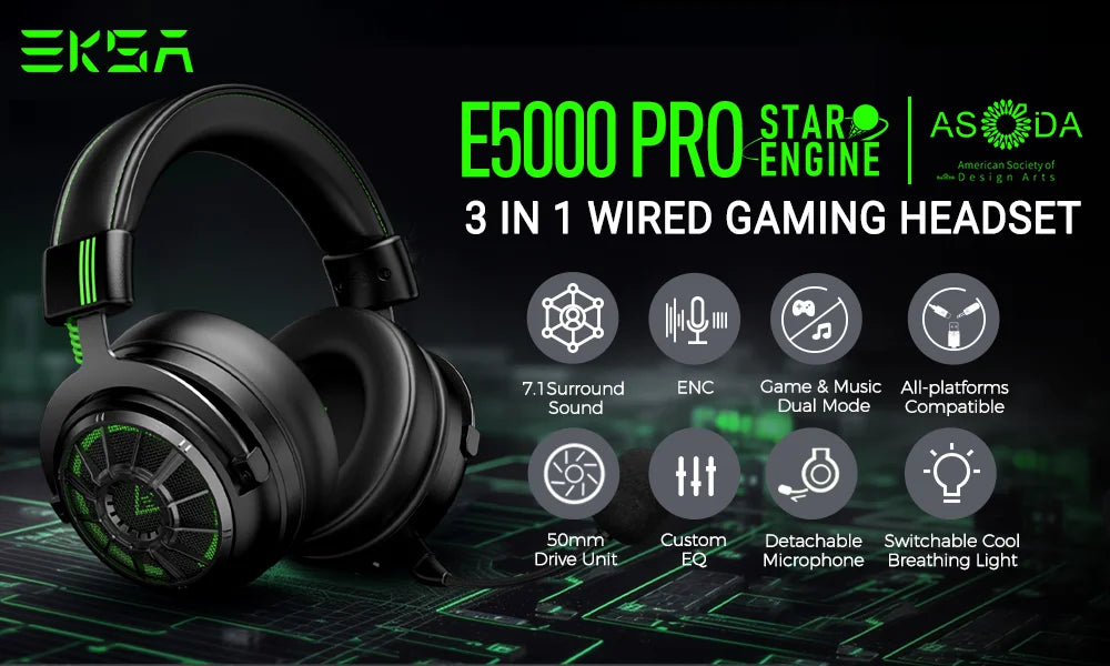EKSA E5000 StarEngine Pro Wired Gaming Headset