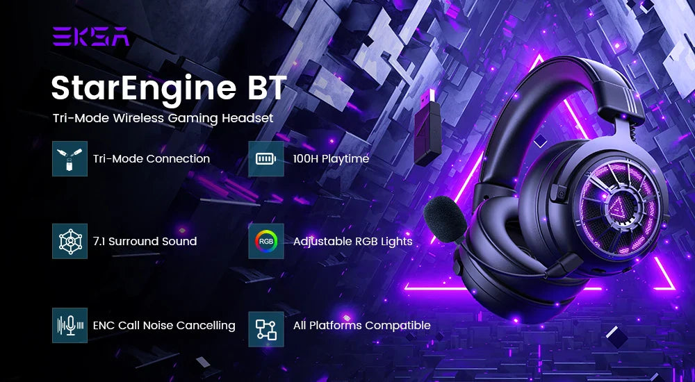 EKSA E5000 StarEngine Bluetooth Wireless Gaming Headset