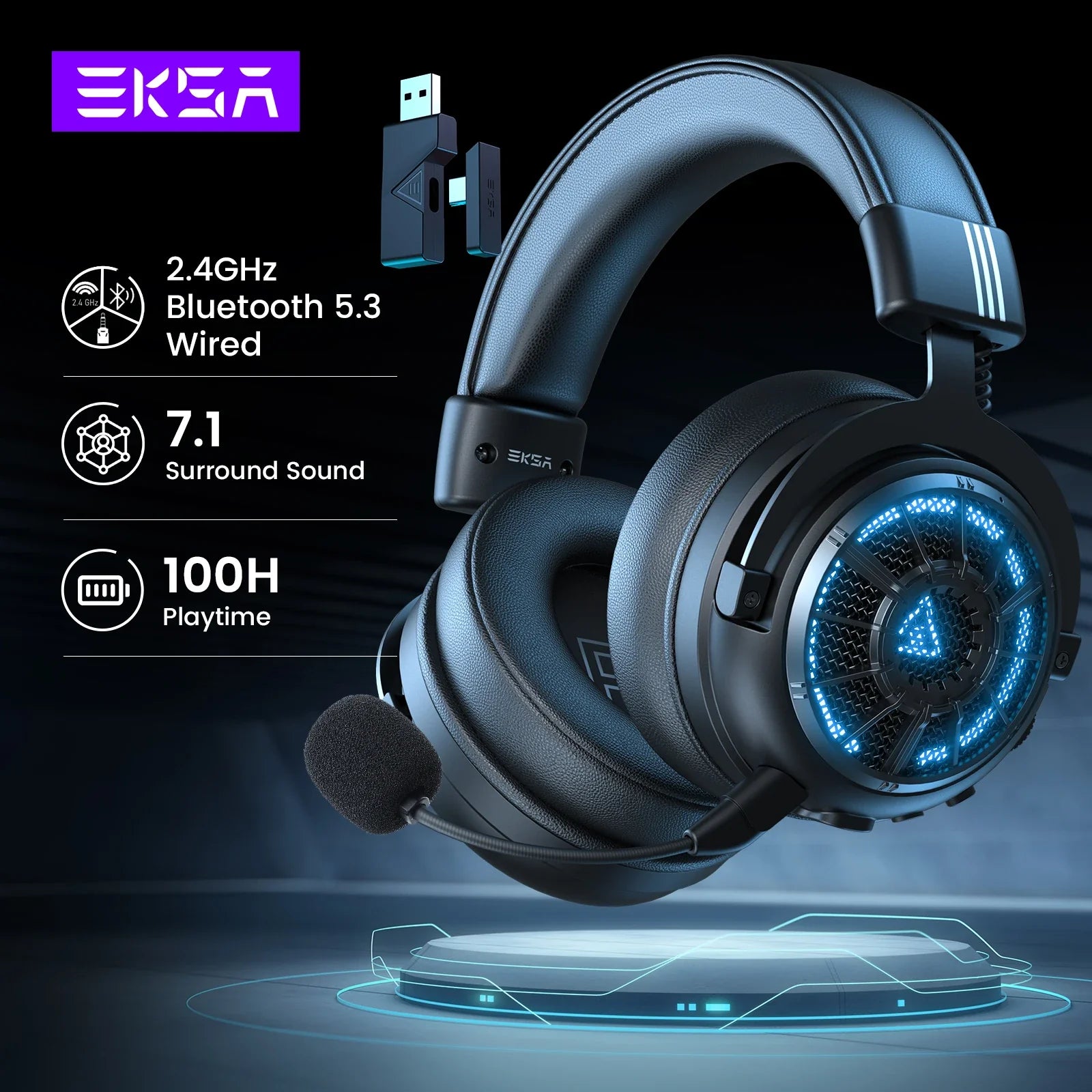 EKSA E5000 StarEngine Bluetooth Wireless Gaming Headset