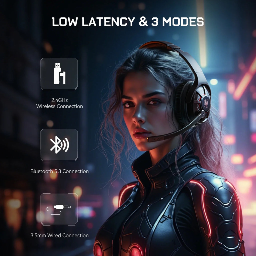 ONEODIO G18BT Bluetooth Wireless Gaming Headset