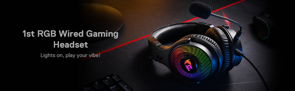 REDRAGON H350 Pandora 2 RGB Wired Gaming Headset - Black