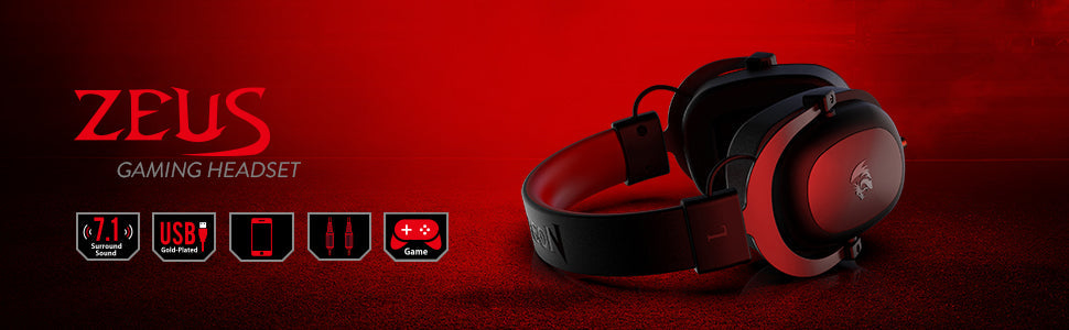 REDRAGON H510 Zeus Wired Gaming Headset - Black